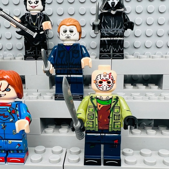 Horror Movie Custom Minifigure Set of 8 Michael Myers Freddy Krueger Jason - Picture 3 of 6